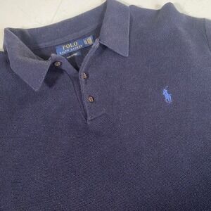 Polo Ralph Lauren Pima Cotton Long Sleeve Polo Navy Blue XL